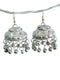 Big Silver Jhumka Earrings Jewellery - Traditional Fancy Dress Costume Accessory for Girls