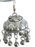 Big Silver Jhumka Earrings Jewellery - Traditional Fancy Dress Costume Accessory for Girls