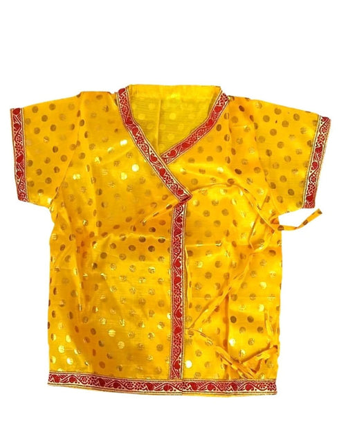 Shri Krishna Kanha Kanhaiya Polka Dots Kids & Adult Fancy Dress Costume 10 Pcs Set with Accessories