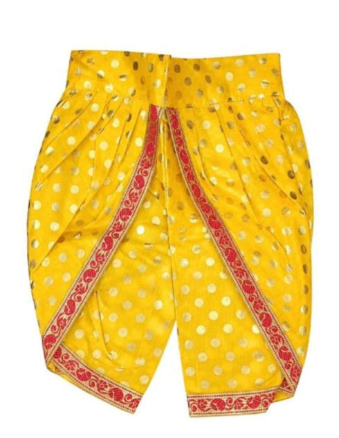 Shri Krishna Kanha Kanhaiya Polka Dots Kids & Adult Fancy Dress Costume 10 Pcs Set with Accessories