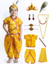 Shri Krishna Kanha Kanhaiya Polka Dots Kids & Adult Fancy Dress Costume 10 Pcs Set with Accessories
