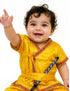 Baby Krishna Kanha Kanhaiya Dhoti Kurta Polka Dots with Flute for Boys Kids & Adult Fancy Dress Costume