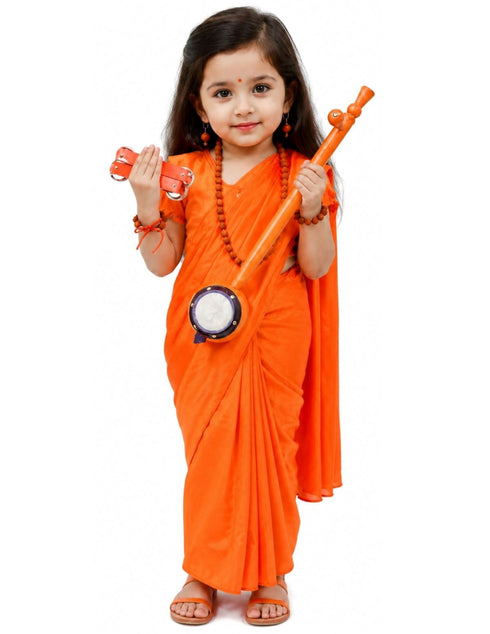 Meera Mirabai Krishna Lover and Devotee Kids Fancy Dress Costume for Girls & Women
