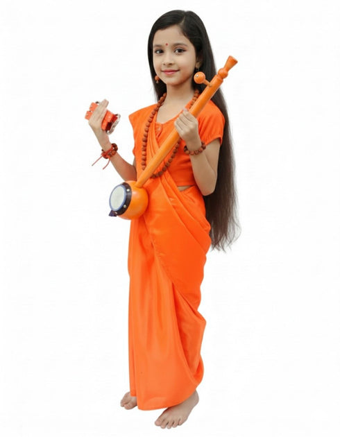BookMyCostume Meera Mirabai Krishna Lover and Devotee Kids Fancy Dress Costume for Girls & Women