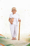 BookMyCostume Mahatma Gandhi Bapu with Lathi Freedom Fighter Kids Fancy Dress | Gandhi Ji Costume for Kids