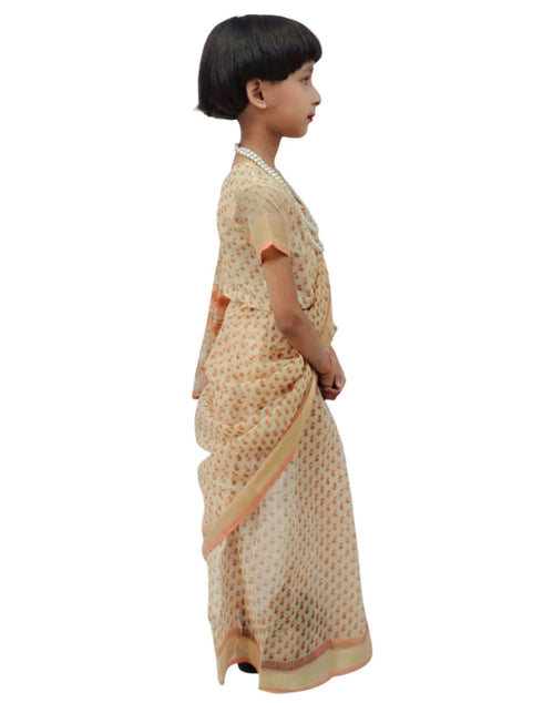 Principal Headmistress Professional Classic Saree with necklace Kids Fancy Dress Costume