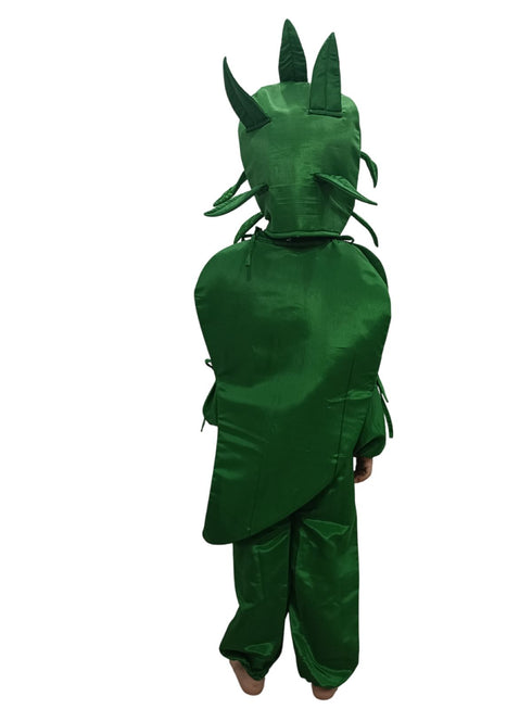 BookMyCostume Green Chilli Hari Mirch Vegetable Kids Fancy Dress Costume