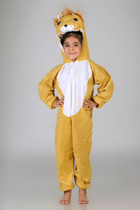 BookMyCostume Lion Sher Wild Animal Kids Fancy Dress Costume for School Competitions | Indian