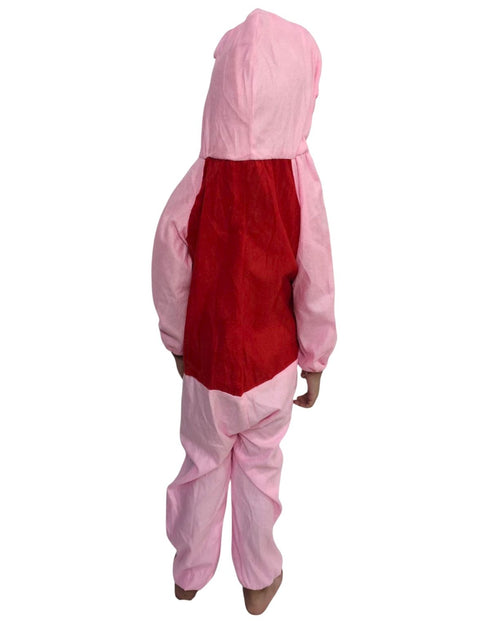 Cute Pink Pig Cartoon Character Kids Fancy Dress Costume with Hooded Face Mask, Ears & Full Body Jumpsuit | Cartoon Costume for Kids