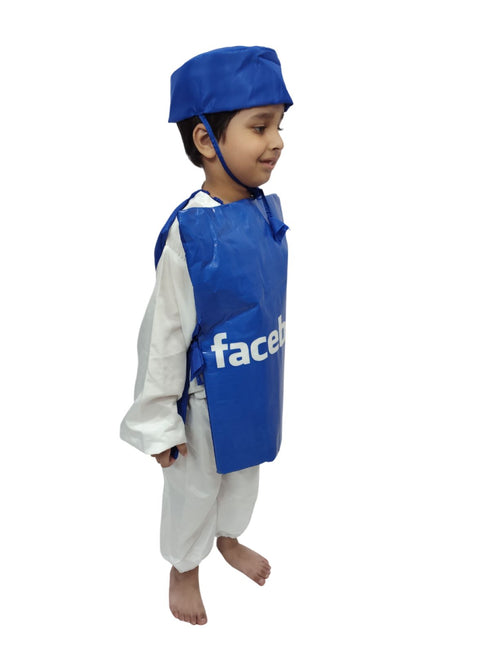 BookMyCostume Blue Social Media Internet Technology Kids Fancy Dress Costume
