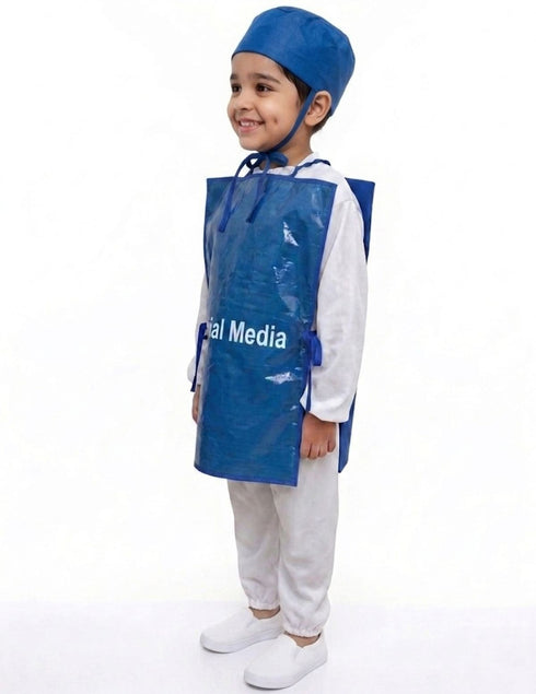 Blue Social Media Internet Technology Kids Fancy Dress Costume