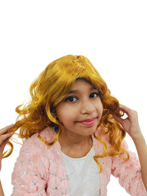 Buy Golden Blonde Color Foreigner Long Hair Wig for Girls and Women Fancy Dress Costume Accessory