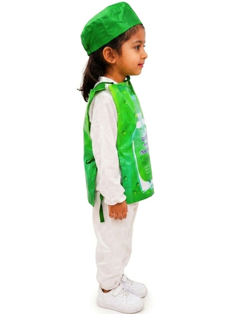 Original Green Hand Wash Sanitizer Corona Protection Kids Fancy Dress Costume