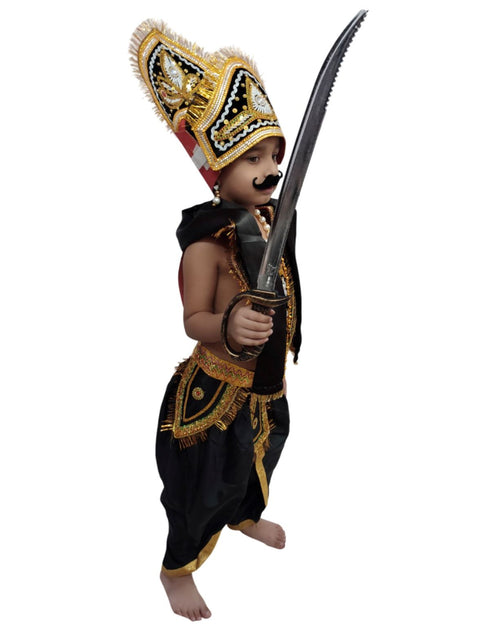 BookMyCostume Ravana Lankesh Kansa Evil Ramayana Ramlila Kids & Adults Fancy Dress Costume With Sword
