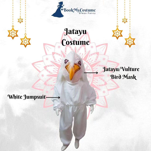 Jatayu White Old Vulture Giddh Bird Ramayana Kids & Adults Fancy Dress Costume