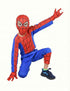 The Red Blue Superhero with Gloves Superhero Kids Fancy Dress Costume | Standard