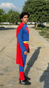 Supreme Man Superhero Halloween Theme Party Costume for Men | Boys | Adults - Regular