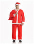 Santa Boy Costume Set of 4 (Jacket, Bottom, Bag, & Cap) Kids & Adults Christmas Costume