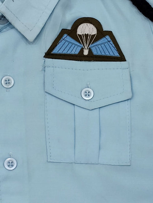 Indian Air Force Defense Pilot Uniform Kids Fancy Dress Costume - Blue