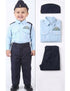 Indian Air Force Defense Pilot Uniform Kids Fancy Dress Costume - Blue