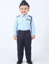 Indian Air Force Defense Pilot Uniform Kids Fancy Dress Costume - Blue