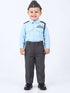 Indian Air Force Defense Pilot Uniform Kids Fancy Dress Costume - Blue
