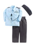 Indian Air Force Defense Pilot Uniform Kids Fancy Dress Costume - Blue