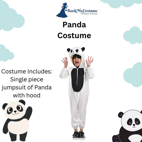 BookMyCostume Fat Panda Cartoon Character Kids Fancy Dress Costume