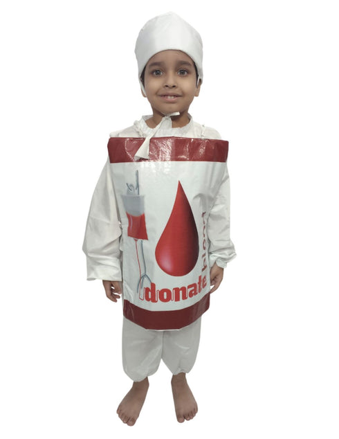 Donate Blood Save Life Social Awareness Message Kids Fancy Dress Costume