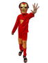 The Red Yellow Superhero Kids Fancy Dress Costume - Standard