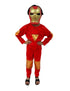 The Red Yellow Superhero Kids Fancy Dress Costume - Standard