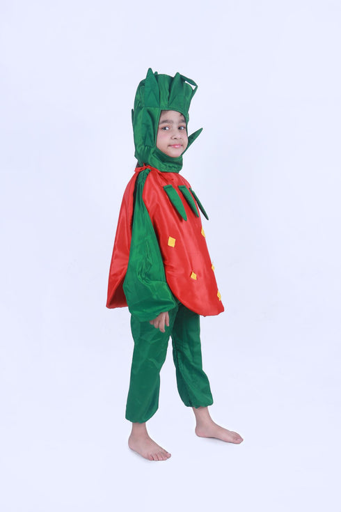 BookMyCostume Strawberry Fruit Kids Fancy Dress Costume