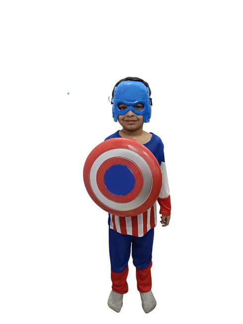 American Superhero Fancy Dress Costume for Kids - Standard