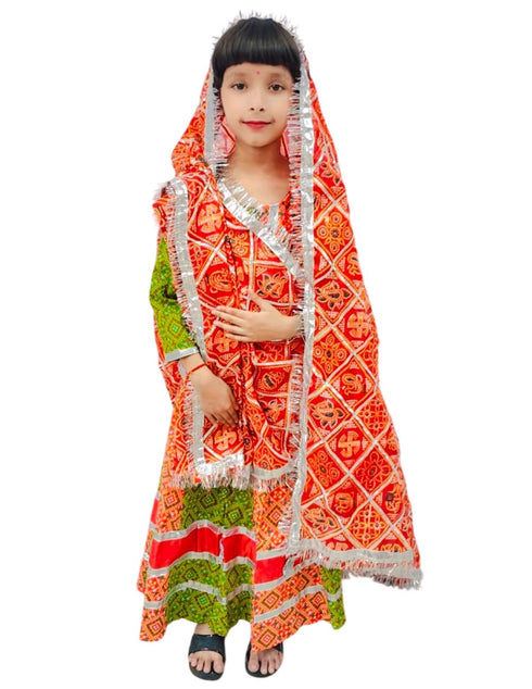 BookMyCostume Rajasthani Indian State Fancy Dress Costume for Girls and Females | Without Jewelry