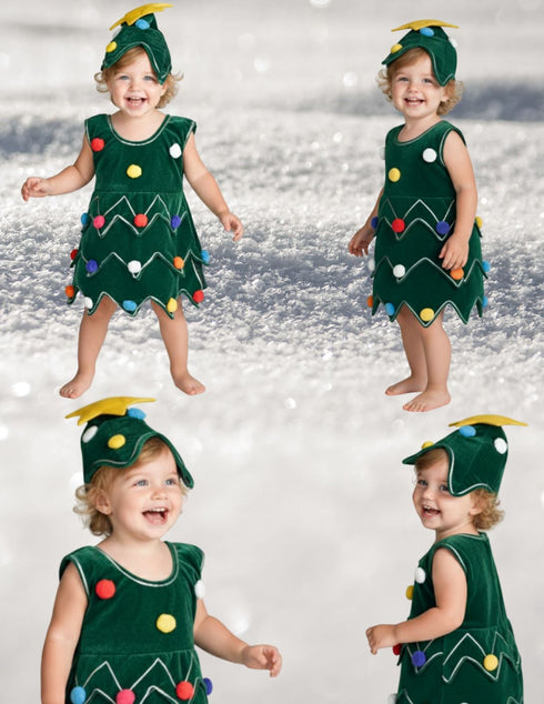 BookMyCostume Christmas Decorated Tree Kids Fancy Dress Costume