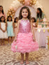 Pink Balloon Frock Western Dance Costume Dress for Girls Kids - Premium