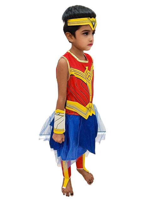 Goddess of War American Comic Superhero Kids Fancy Dress Costume for Girls - Imported