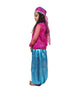 BookMyCostume Arabian Girl Pink & Blue Belly Dance Western Dance Performance Costume for Girls Kids Fancy Dress Costume