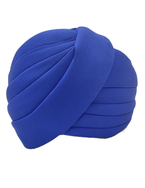 Blue Punjabi Pagdi Sardar Ji Indian Traditional Turban Costume Accessory for Boys and Men 8-14 Years