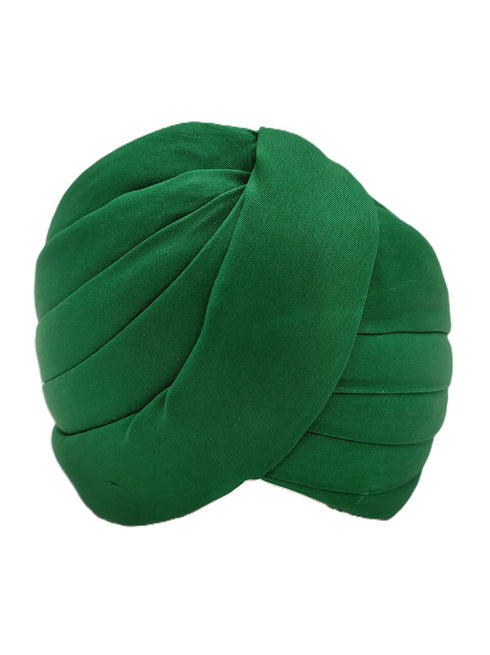 Green Punjabi Pagdi Sardar Ji Indian Traditional Turban Costume Accessory for Boys and Men 8-14 Years