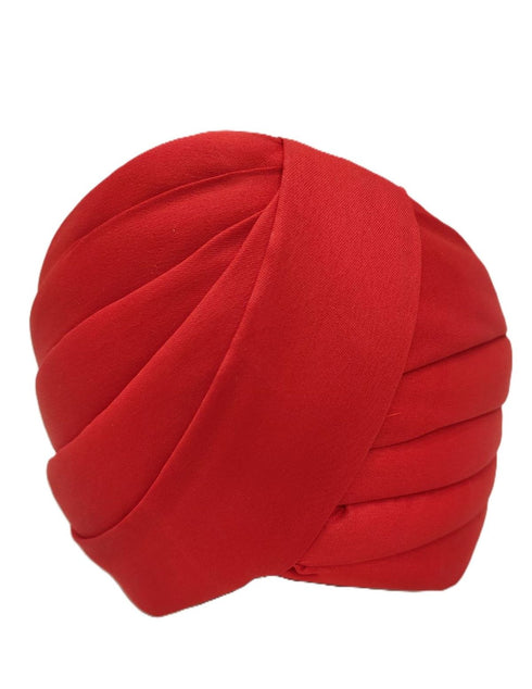 Red Punjabi Pagdi Sardar Ji Indian Traditional Turban Costume Accessory for Boys and Men 8-14 Years