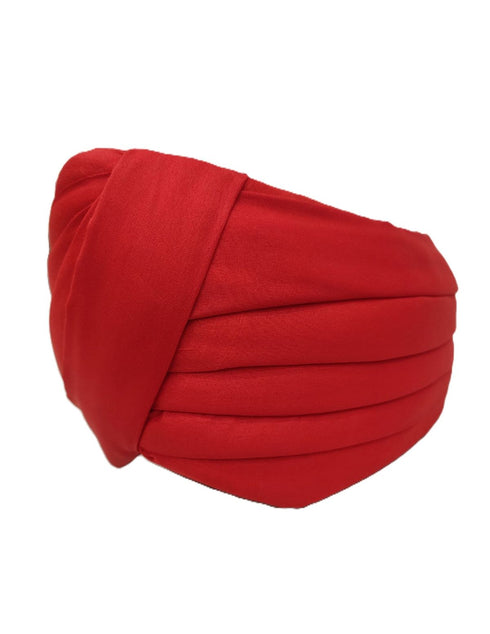 Red Punjabi Pagdi Sardar Ji Indian Traditional Turban Costume Accessory for Boys and Men 8-14 Years