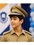 Police Inspector Commissioner Khakhi Cap for Boys and Men