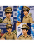 Police Inspector Commissioner Khakhi Cap for Boys and Men