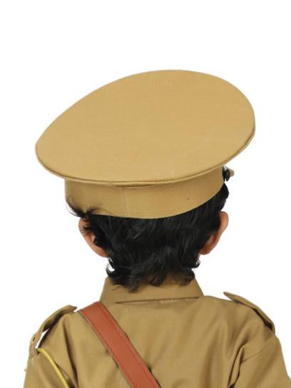Police Inspector Commissioner Khakhi Cap for Boys and Men