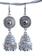 Elegant Silver Jhumkas Earrings Jewellery - Indian Regional Fancy Dress Costume Accessory for Girls