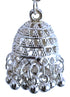 Elegant Silver Jhumkas Earrings Jewellery - Indian Regional Fancy Dress Costume Accessory for Girls