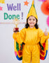 Yellow Bird Macaw With Multicolor Wings Kids Fancy Dress Costume