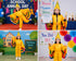 Yellow Bird Macaw With Multicolor Wings Kids Fancy Dress Costume