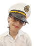Buy White Navy Air Force Pilot Officer Cap Accessory for Boys Kids Adult Fancy Dress Costume